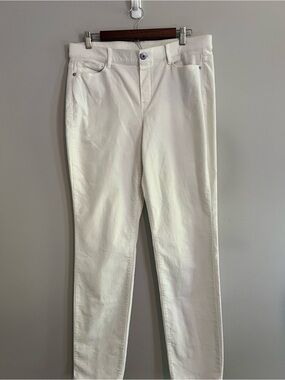 J. Jill White Slim Straight Pants
